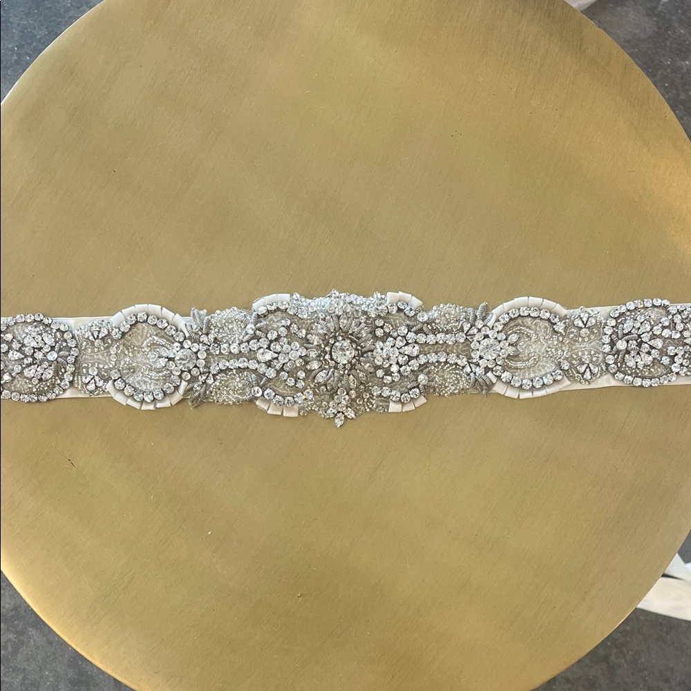 Silver Crystal Embellished Belt